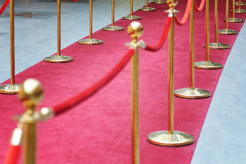 Way to success on the red carpet (Barrier rope)