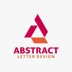 Letter A abstract logo design