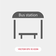bus station icon vector