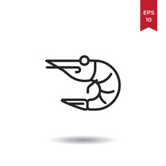 Shrimp vector icon