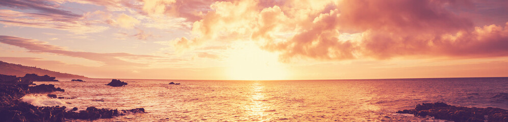 Hawaiian beach at sunrise