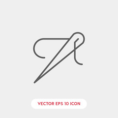 needle and thread icon vector