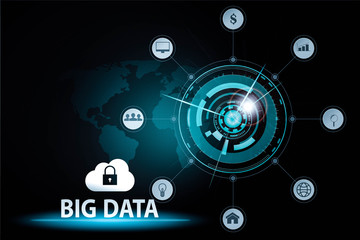 big data technology of future concept background