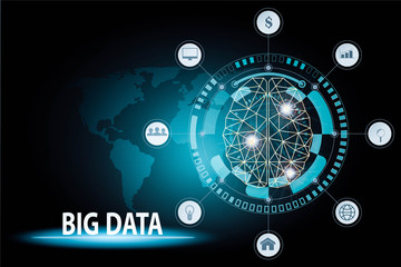 big data technology of future concept background