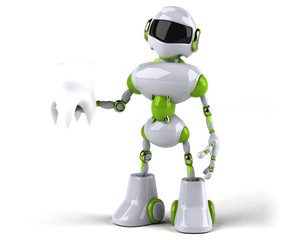Naklejka premium Green robot - 3D Illustration