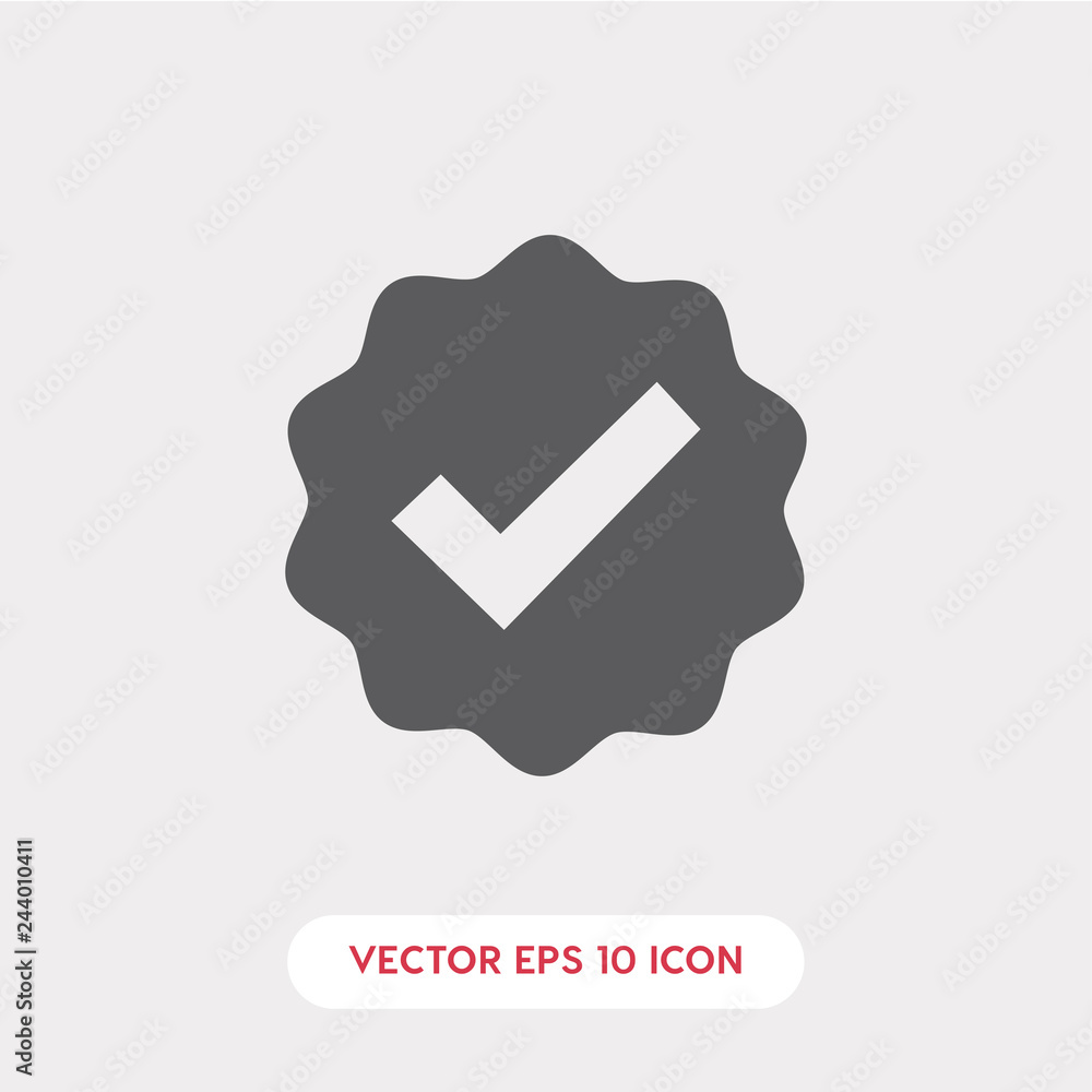 Poster check icon. check mark icon vector. linear style sign for mobile concept and web design. check mark 