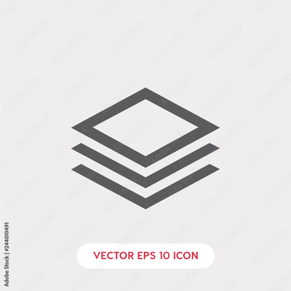 Poster layers icon. layers icon vector. linear style sign for mobile concept and web design. layers water s
