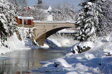 Obraz premium Bridge of lights in Vermont