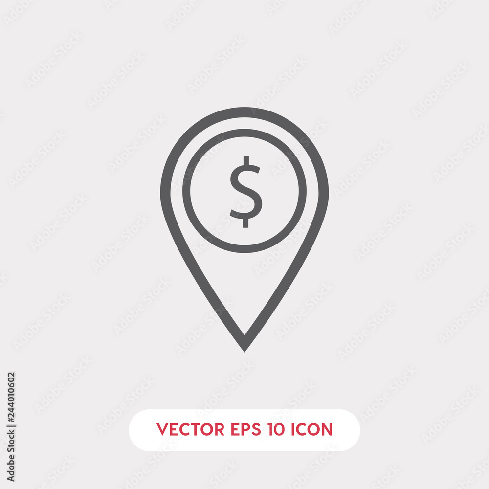 Poster map pointer with a icon