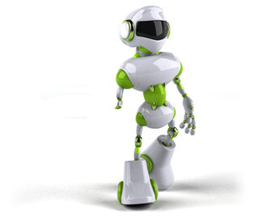Naklejka premium Green robot - 3D Illustration