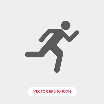 running human icon vector