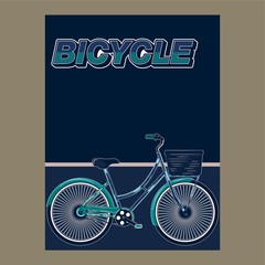 Fototapeta na wymiar Bicycle Poster Vector Illustration - Vector