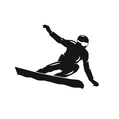 silhouette of man on snowboard