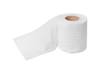 toilet paper roll or Tissue roll isolated on white background
