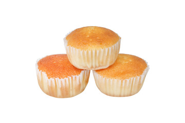 Muffin cakes,or Cupcake isolated on white