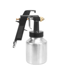 Air gun canned paint isolated on white ibackground