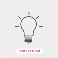 light bulb icon vector