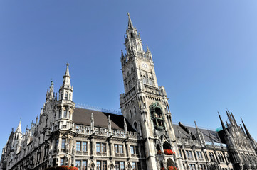 Fototapeta na wymiar Neues Rathaus, München, Oberbayern, Bayern, Deutschland, Europa, ÖffentlicherGrund, Europa