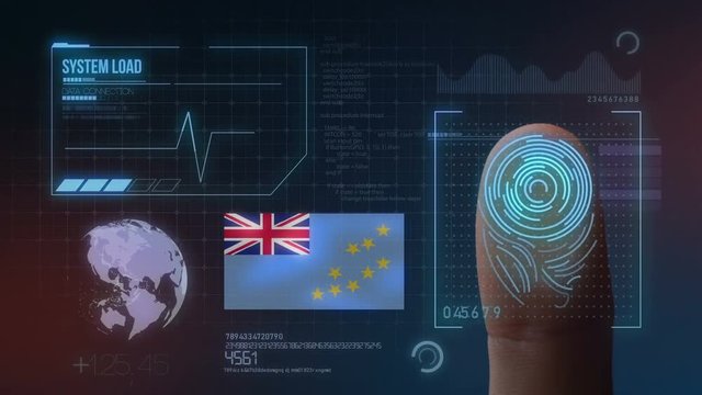 Finger Print Biometric Scanning Identification System. Tuvalu Nationality