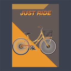 Bicycle advertising poster color modern sport health - Vector