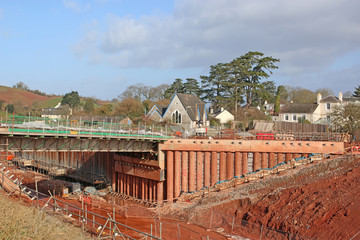 Road bridge under construction