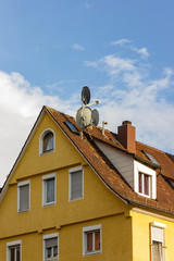 rooftop with antenna
