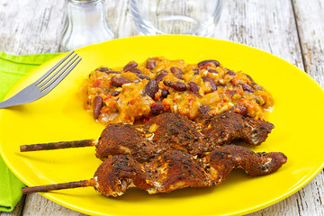brochettes de poisson tandoori