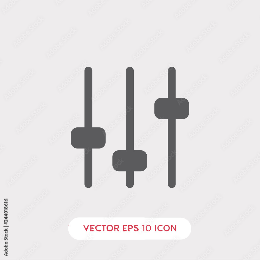 Poster music settings icon. music settings icon vector. linear style sign for mobile concept and web design
