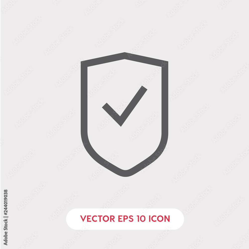 Poster shield icon. guard icon vector. linear style sign for mobile concept and web design. protection symb