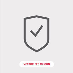 shield icon. guard icon vector. Linear style sign for mobile concept and web design. protection symbol illustration vector graphics - Vector	