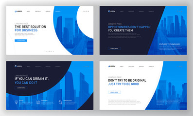 Landing pages templates set for business