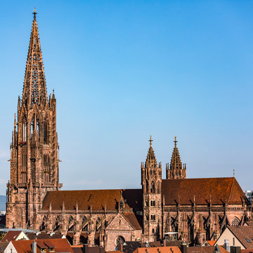 Freiburger Münster ohne Gerüst