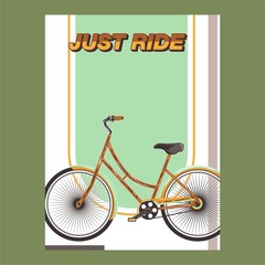 Bicycle Poster Vector Illustration - Vector