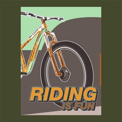 Cycling Poster Design Template Vector Illustration - Vector