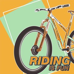 Cycling Poster Design Template Vector Illustration - Vector