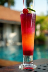 butterfly pea punch mocktails