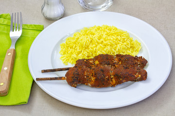 brochettes de poisson tandoori