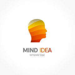 Mind logo stripes and face