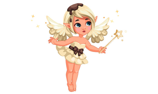 Cute little vanilla chocolate fairy