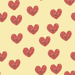 Seamless pattern with hearts for Valentine s day. Vector