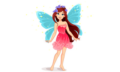 Fototapeta na wymiar Beautiful Fairy standing