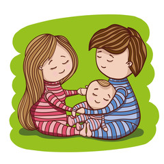 Happy family in harmony