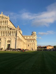 Square of Miracles and leaning tower of Pisa in Tuscany, Italy