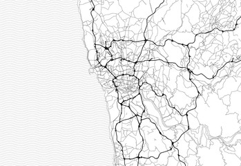 Area map of Porto, Portugal