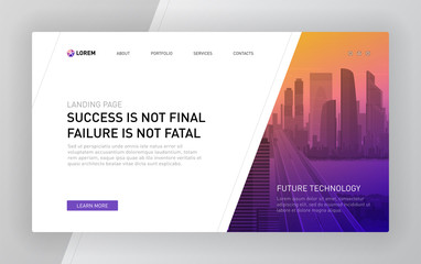 Landing page template for business