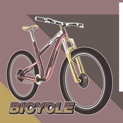 Vector typographic cycling poster template