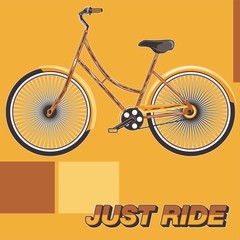 Vector typographic cycling poster template