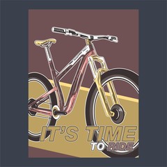 Vector typographic cycling poster template