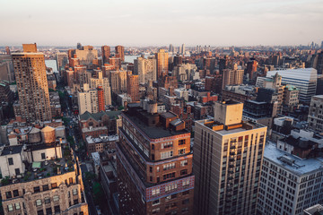 A view of the skyscrapers of New York City