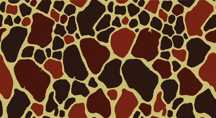 Seamless Giraffe Fur Pattern